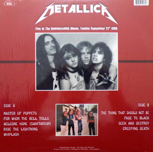 Metallica – Live At The Hammersmith Odeon, London September 21th 1986