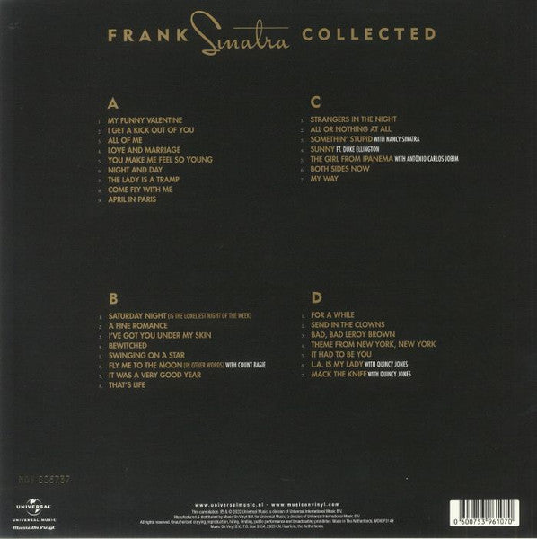 Frank Sinatra –COLLECTED (2LP) [Compilation, Limited Edition, Numbered, Gold Vinyl, 180 Gram]