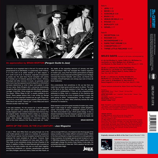Miles Davis – Birth Of The Cool (Limited Edition, Red Vinyl, 180g Vinyl)
