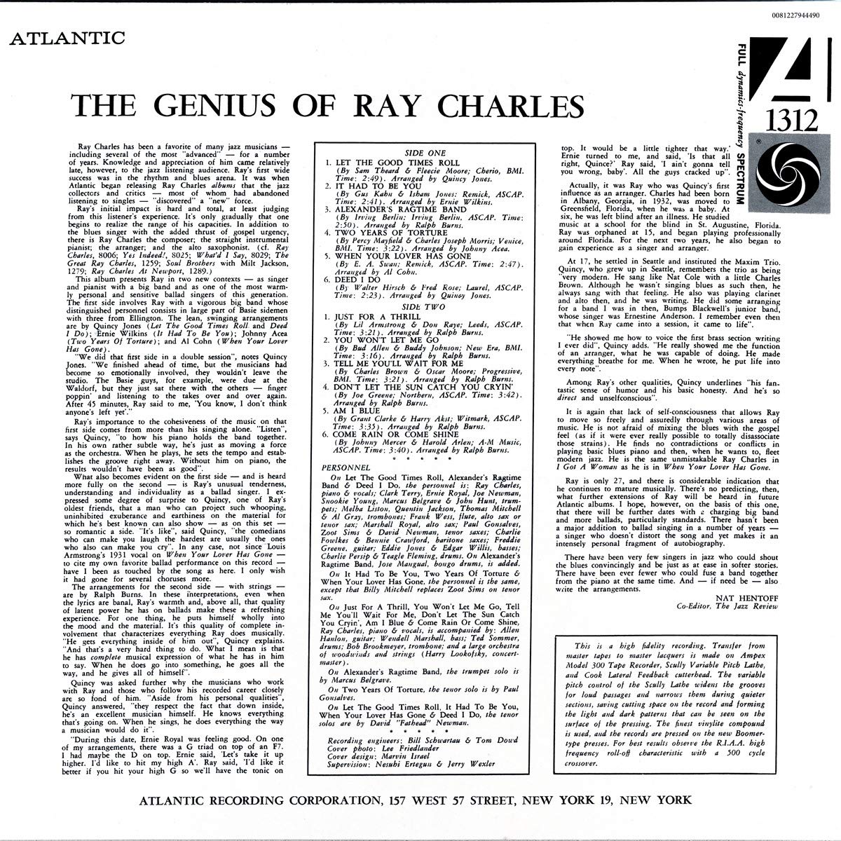 Ray Charles -The Genius Of Ray Charles