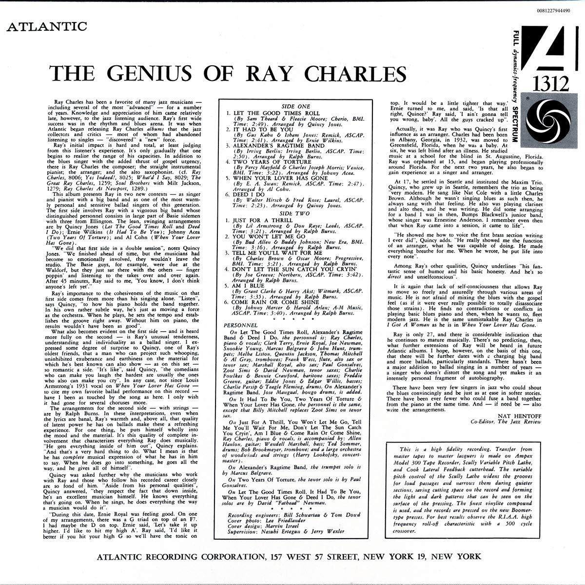 Ray Charles – The Genius Of Ray Charles