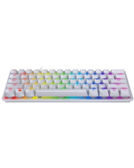 RAZER HUNTSMAN MINI 60% OPTICAL GAMING KEYBOARD (RED SWITCH) MERCURY WHITE