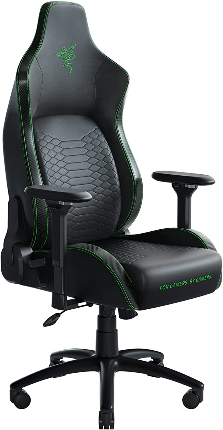 RAZER ISKUR GAMING CHAIR WITH BUILD IN LUMBAR SUPPORT (Black)