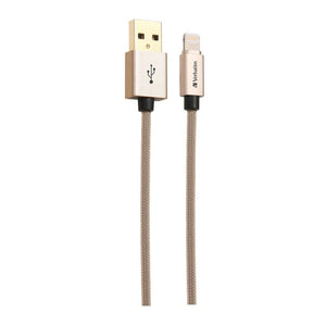 VERBATIM STEP-UP CHARGE & SYNC LIGHTNING CABLE 120cm-GOLD #64990