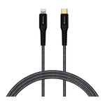 Load image into Gallery viewer, VERBATIM 30CM TYPE-C TO LIGHTNING CABLE WITH KEVLAR-BLACK #66046
