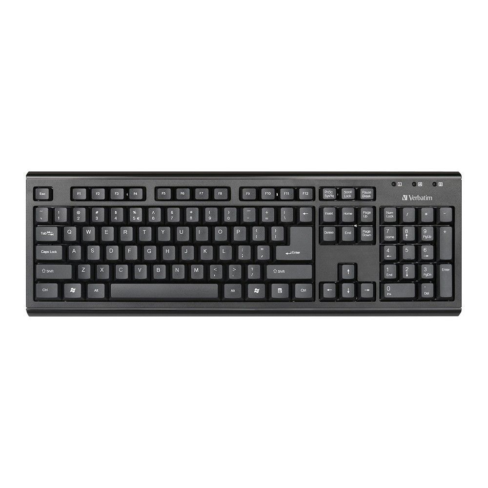 VERBATIM WIRELESS KEYBOARD AND MOUSE COMBO - BLACK #66519