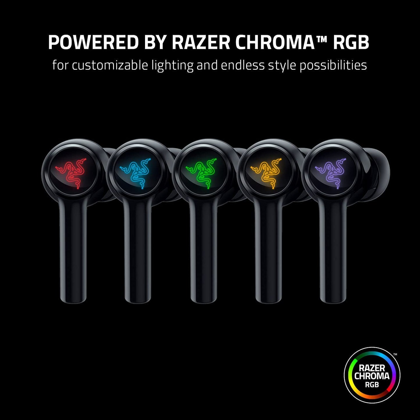 RAZER HAMMERHEAD TRUE WIRELESS CHROMA RGB EARBUDS - AP PACKAGING